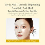 Medicube Kojic Acid Turmeric Brightening Gold Jelly Gel Mask for Hydrating Firming Skin
