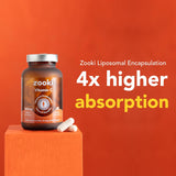 Zooki 1000mg Liposomal Vitamin C Capsules 4X Absorption Immunity Energy Skin Support Vegan