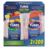 Tums Extra Strength 750mg, Assorted Fruit/Assorted Berries, Pack of 200 Tablet