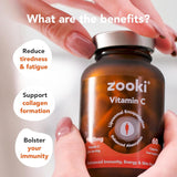 Zooki 1000mg Liposomal Vitamin C Capsules 4X Absorption Immunity Energy Skin Support Vegan