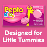 Pepto Kid's Chewable Tablets Multi-Symptom Relief Bubblegum Flavor 72 Count