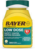 Bayer Aspirin Low Dose 81mg, Enteric Coated Tablets, 300 Tablets