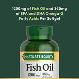 Nature's Bounty Fish Oil 1200 Mg Omega-3, 200 Rapid Release Softgels