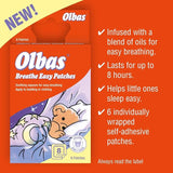 Olbas Breathe Easy Patches - Soothing Vapours for Easy Breathing - Suitable for Children Over 3 Years - 6 Patches