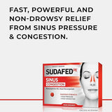 Sudafed PE Sinus Congestion Maximum Strength Non-Drowsy Decongestant Tablets, 36 ct