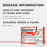 Sudafed PE Sinus Pressure + Pain Relief Tablets, Maximum Strength, Non-Drowsy, Acetaminophen, Pain Reliever, Fever Reducer, Phenylephrine HCl, Decongestant, Sinus Congestion Relief; 24 ct; Pack of 1