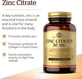 Solgar Zinc Citrate 30 Mg 100 Vigetable Capsules