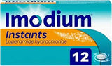 Imodium Instants (1 x 12 Tablets) Loperamide Dissolving Tablets for On-the-Go Diarrhoea Relief, Treats Short-Term and IBS Diarrhoea, Helps Restore Your Natural Rhythm, For Adults and Children Aged 12+