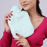 CareSoul Medium-Sized Ultra Premium Silicon Hot Water Bottles, with Supersoft Faux Fur Cover (1 litre)