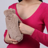 CareSoul Medium-Sized Ultra Premium Silicon Hot Water Bottles, with Supersoft Faux Fur Cover (1 litre)