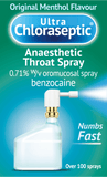 Ultra Chloraseptic Anaesthetic Throat Spray for Numbing Throat, Mouth Spray 15ml