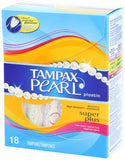 Tampax Pearl Plastic Super Plus Absorbency Scented Tampons 18's