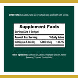 Nature's Bounty, Biotin, 5000 mcg, 150 Rapid Release Softgels