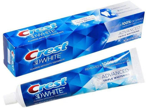 Crest 3D White Advanced Triple Whitening Toothpaste, 5.6 oz