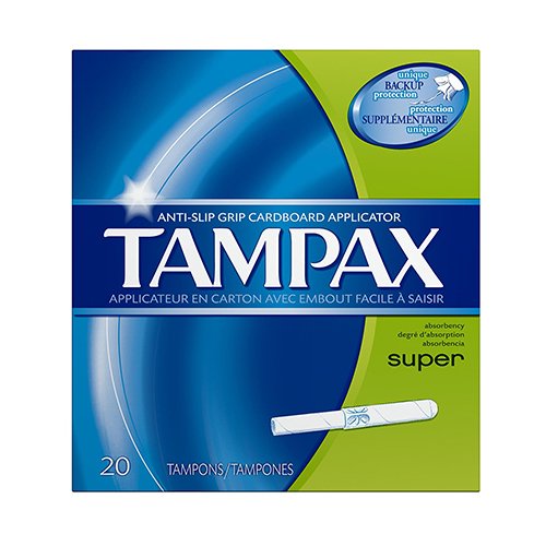 Tampax Cardboard Tampons Regular/Super 2...