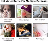 CareSoul Medium-Sized Ultra Premium Silicon Hot Water Bottles, with Supersoft Faux Fur Cover (1 litre)