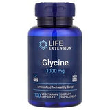 Life Extension Glycine 1000 mg 100 Vegetarian Capsules for Healthy Sleep Support