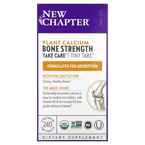 New Chapter Plant Calcium Bone Strength Take Care 240 Vegetarian Tiny Tablets