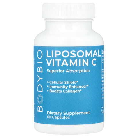 BodyBio Liposomal Vitamin C Dietary Supplement 60 Capsules 500 mg Each