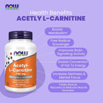 NOW Foods Acetyl-L-Carnitine 500mg Veg Capsules