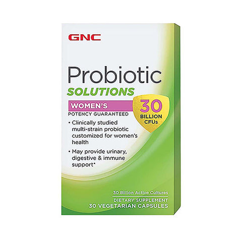 GNC Probiotic Solutions Women's 30 Billion CFUs Multi-Strain Digestive Support Capsules