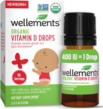 Wellements Organic Vitamin D3 Drops for Infants and Toddlers 400 IU Daily Dose