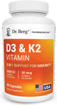 Dr. Berg Vitamin D3 K2 5000 IU High Absorption 7-in-1 Supplement Capsules