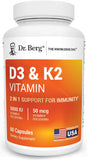 Dr. Berg Vitamin D3 K2 5000 IU High Absorption 7-in-1 Supplement Capsules