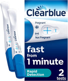 Clearblue Rapid Detection Pregnancy Test Kit with 2 Tests, Results in 1 Minute, Easy At-Home Use