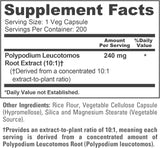 NusaPure Polypodium Leucotomos 240mg, 200 Veggie Capsules
