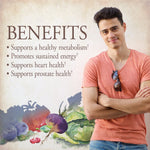 Organic Whole Food Multivitamin for Men with Vitamin C Zinc B12 D3 Vegan