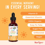 MaryRuth Organics USDA Organic Vitamin D3 Liquid Drops Immune Support for Infants Toddlers