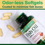 Nature's Bounty Odor-Less Fish Oil 1200mg with 350mg Omega-3, 200 Coated Softgels Value Pack