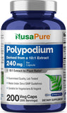 NusaPure Polypodium Leucotomos 240mg, 200 Veggie Capsules
