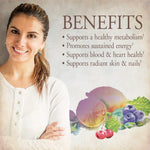 Garden of Life Organic Women's Multivitamin with Iron Biotin Vegan Whole Food
