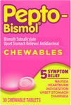Pepto Bismol Fast-Acting Chewable Tablets for Nausea Heartburn Indigestion