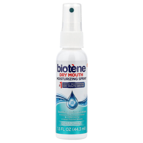 Biotene Dry Mouth Moisturizing Spray Gentle Mint Soothing Hydration 1.5 fl oz