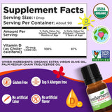 Wellements Organic Vitamin D3 Drops for Infants and Toddlers 400 IU Daily Dose