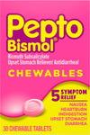 Pepto Bismol Fast-Acting Chewable Tablets for Nausea Heartburn Indigestion