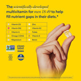 Ritual Men's Multivitamin 18+ with Zinc, Vitamin A, D3, Omega-3 DHA, B12, K2, Gluten-Free Vegan Capsules