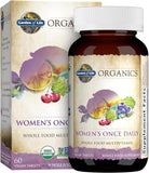 Garden of Life Organic Women's Multivitamin with Iron Biotin Vegan Whole Food