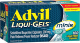 Advil Liqui-Gels Minis Fast Acting Pain Reliever Ibuprofen 200mg 160 Capsules