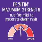 Desitin Maximum Strength Baby Diaper Rash Cream 40% Zinc Oxide Hypoallergenic Paste