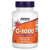 NOW Foods C-1000 Vitamin C with Rose Hips and Bioflavonoids, 100 Tablets