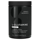 Sports Research L-Glutamine Unflavored Powder for Gut Health and Workout Recovery 1.1 lbs