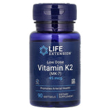 Life Extension Low Dose Vitamin K2 MK-7 45 mcg Softgels 90 Count Supports Cardiovascular Health