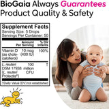 BioGaia Baby Probiotic Drops - Colic & Gas Relief + Vitamin D, 50-Day Supply, Safe for Newborns, Reduces Crying, Fussing, Colic, Gas, Spit-ups & Constipation, No allergens, Dairy or Soy