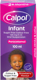 Calpol Infant Suspension Sugar Colour Free 2+ Months Strawberry Flavour 100ml