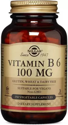 Solgar vitamin B 6 100 Mg 250 Vegetables Capsules