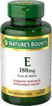 Nature's Bounty Vitamin E Pills and Supplement Softgels, Supports Antioxidant Health, 400iu, Multi, 180 mg, 120 Count (Pack of 1)